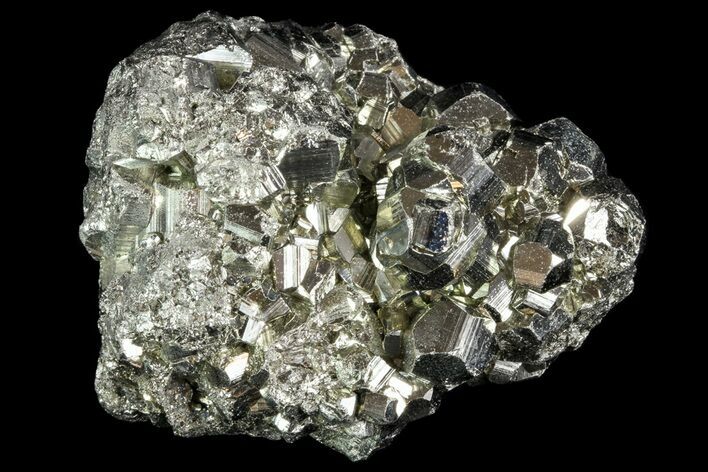Gleaming Pyrite Crystal Cluster - Peru #71362